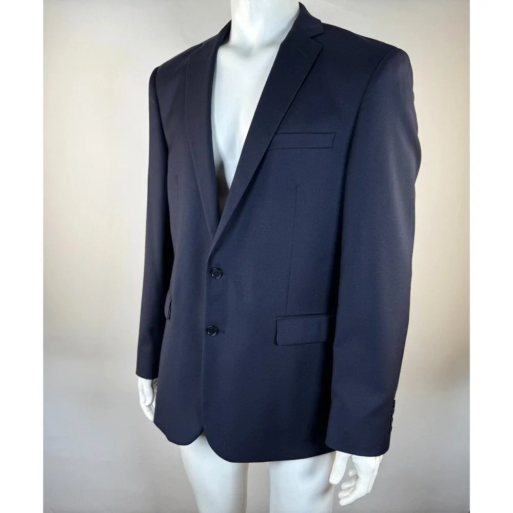Charles Tyrwhitt 3Pc Twill Jacket‎ Pant Vest Men 44L NWT NWOT Taylored Fit Navy